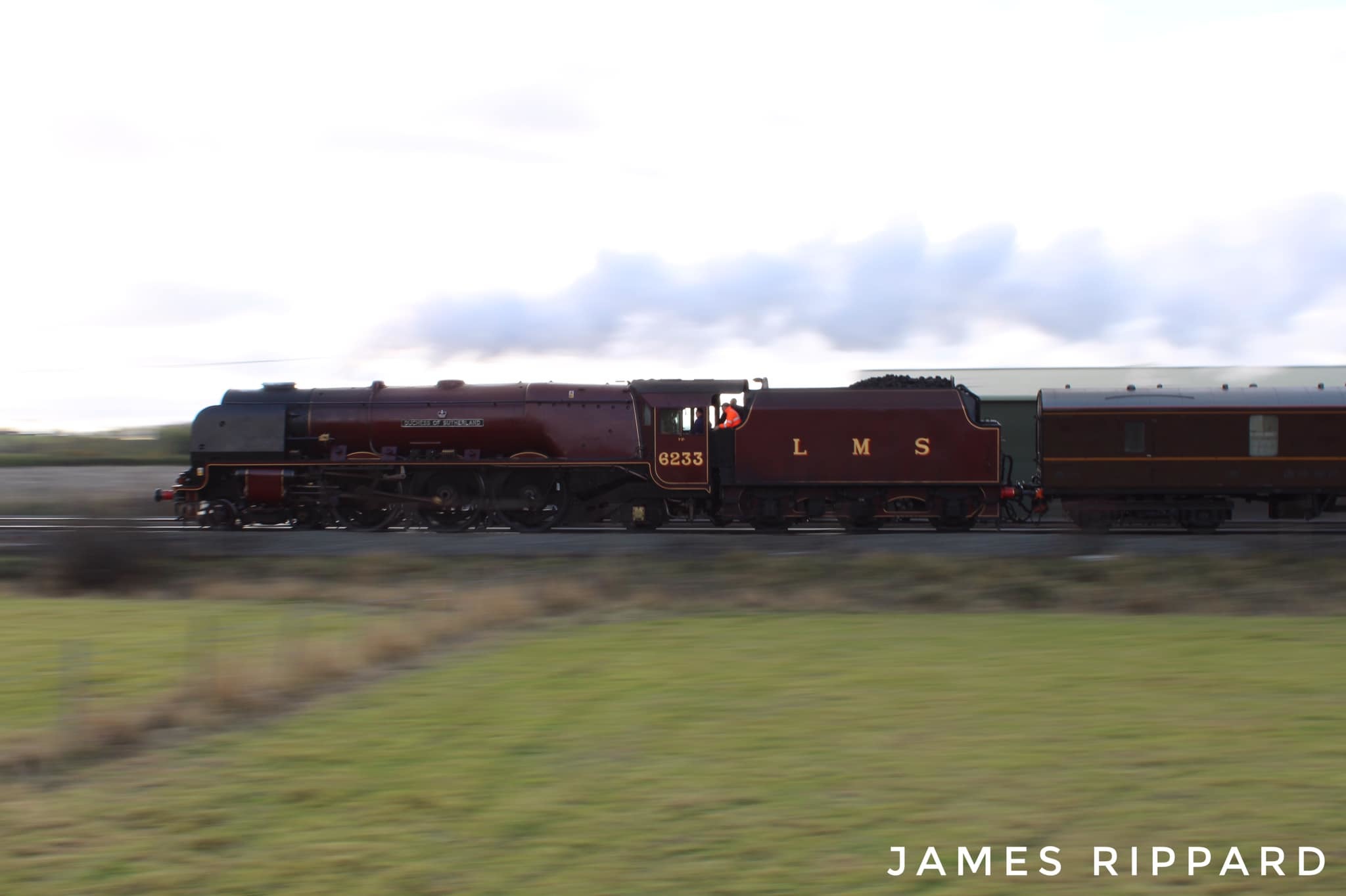 The Duchess of Sutherland travelling through Herefordshire. Picture: James Rippard