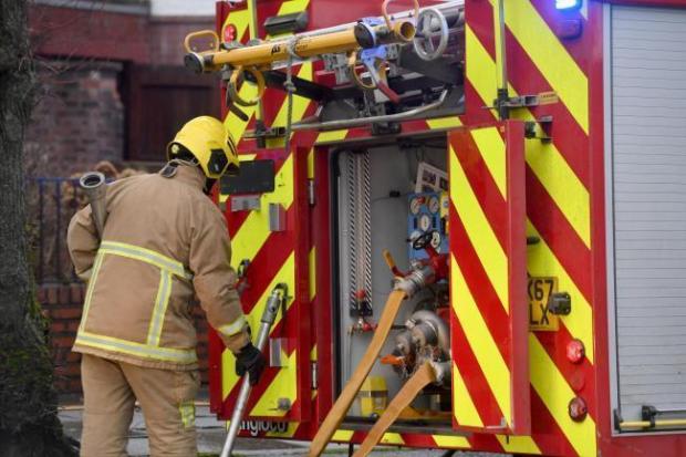 Herefordshire firefighters were called to a car fire near the A40