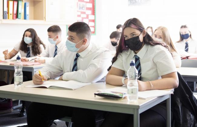 Children at John Masefield High School in Ledbury have been told to wear masks in classrooms due to Covid. Stock picture: PA Wire