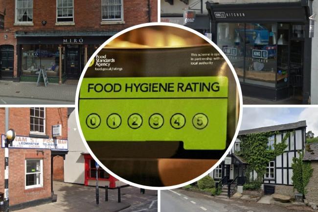 Latest food hygiene ratings in Herefordshire