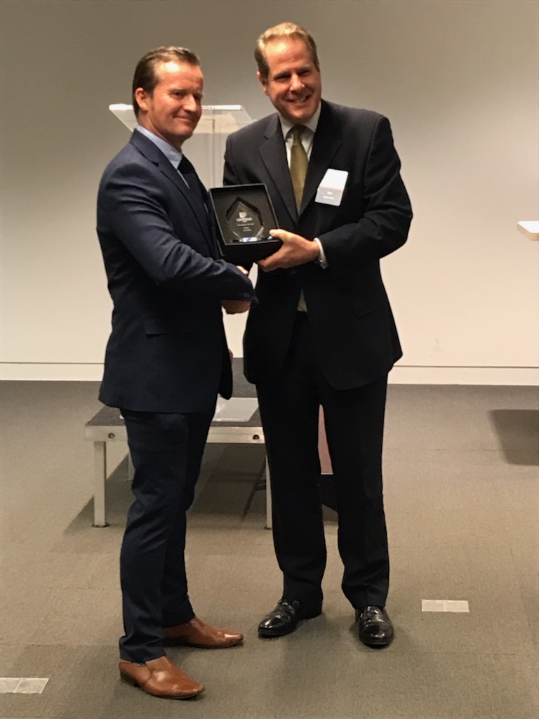 Paul Vicary handed his Heropreneur award