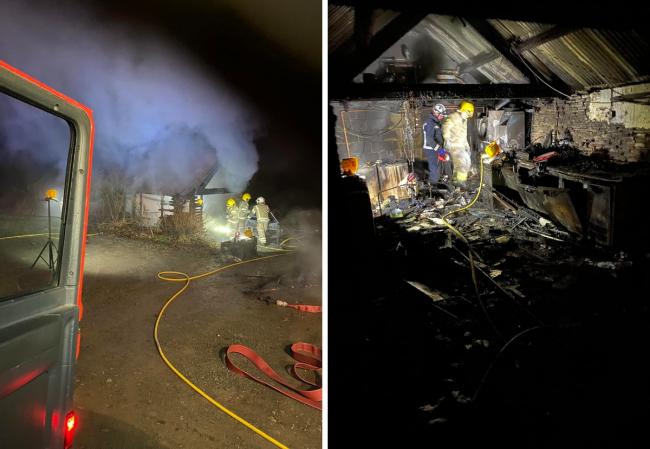 The Bridge Inn in Michaelchurch Escley has vowed it will return better than ever after a fire in an outbuilding        Picture: Peterchurch fire station