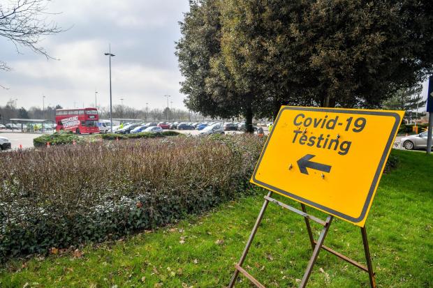 Hereford Times: Covid testing site. Credit: PA
