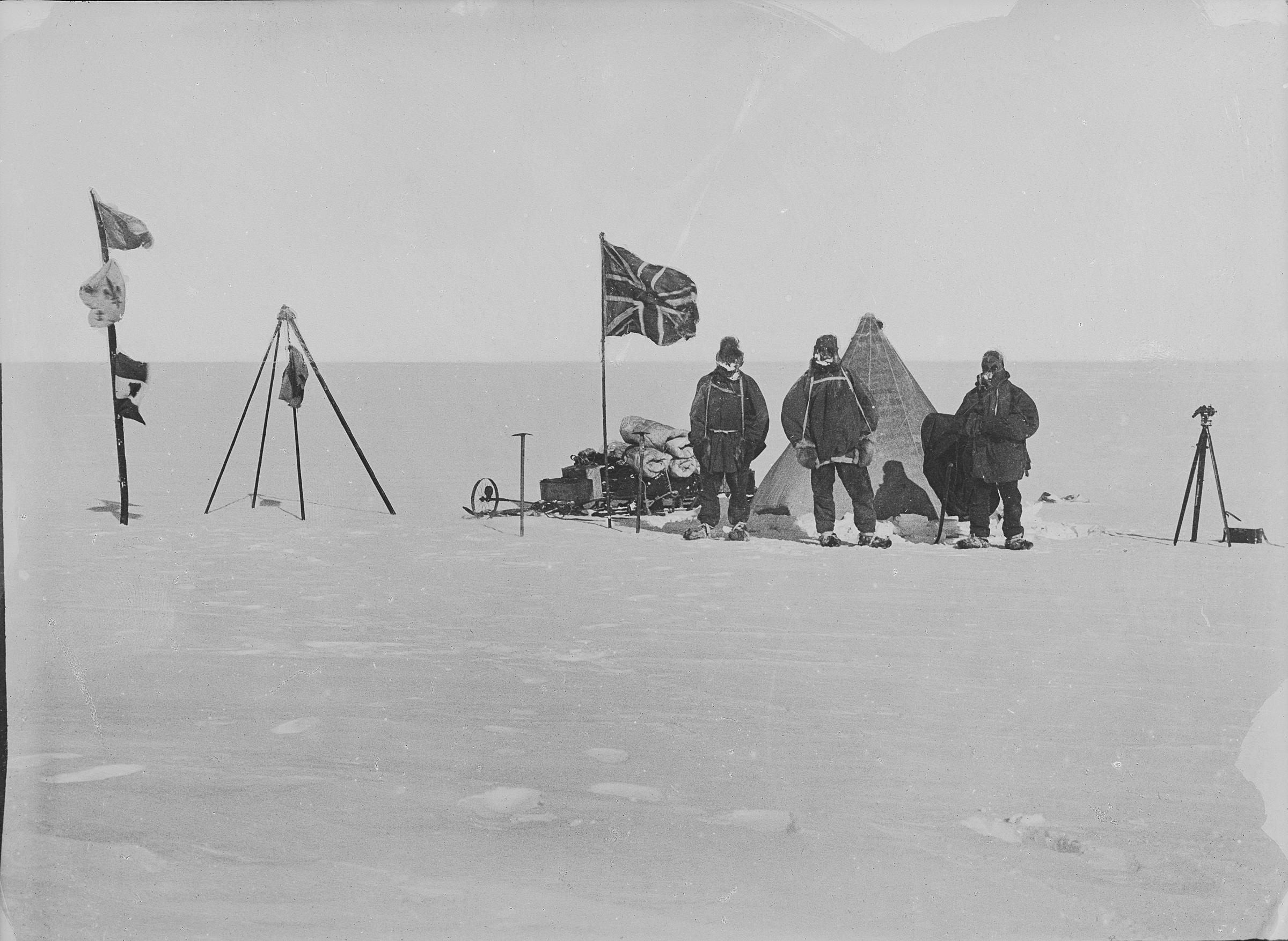 Ernest Shackletons Christmas camp on the Antarctic Plateau. Picture: Scott Polar Research Institute/University of Cambridge/PA Wire