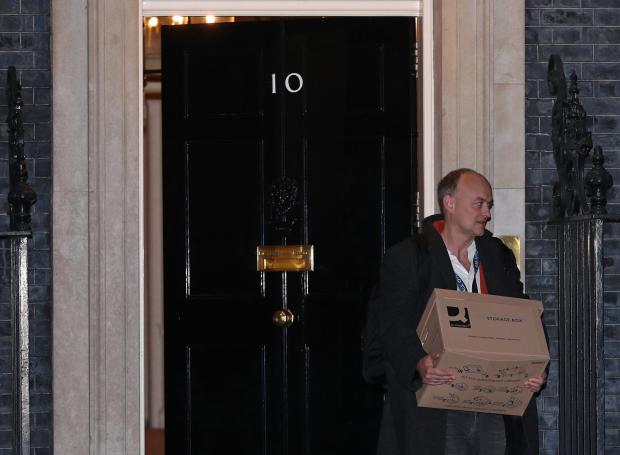 Hereford Times: Photo via PA shows Prime Minister Boris Johnson's former aide Dominic Cummings leaving 10 Downing Street, London, with a box, in November 2020.