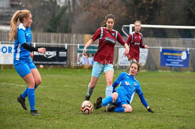 Westfields Women suffered a 3-2 defeat at home to Knowle Ladies. Picture: Helen Warwick