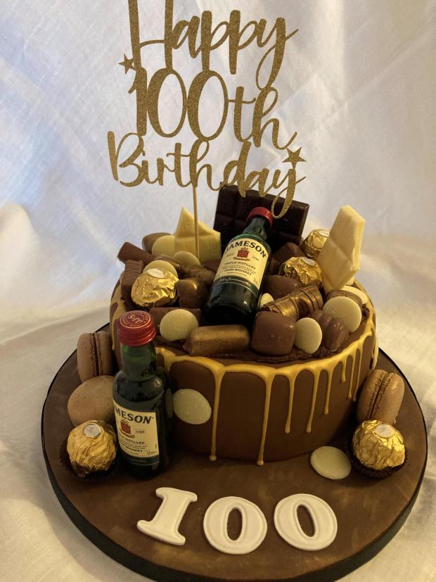 Hereford Times: A cake for Ernest Jameson on his 100th birthday