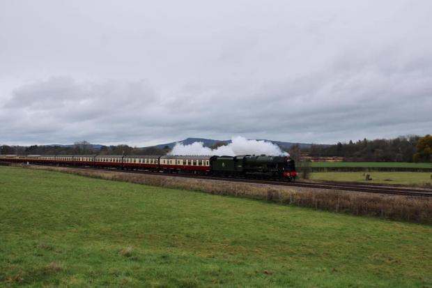 Hereford Times: The iconic steam train travelled through Shropshire and Herefordshire. Picture: James Rippard/Hereford Times Camera Club