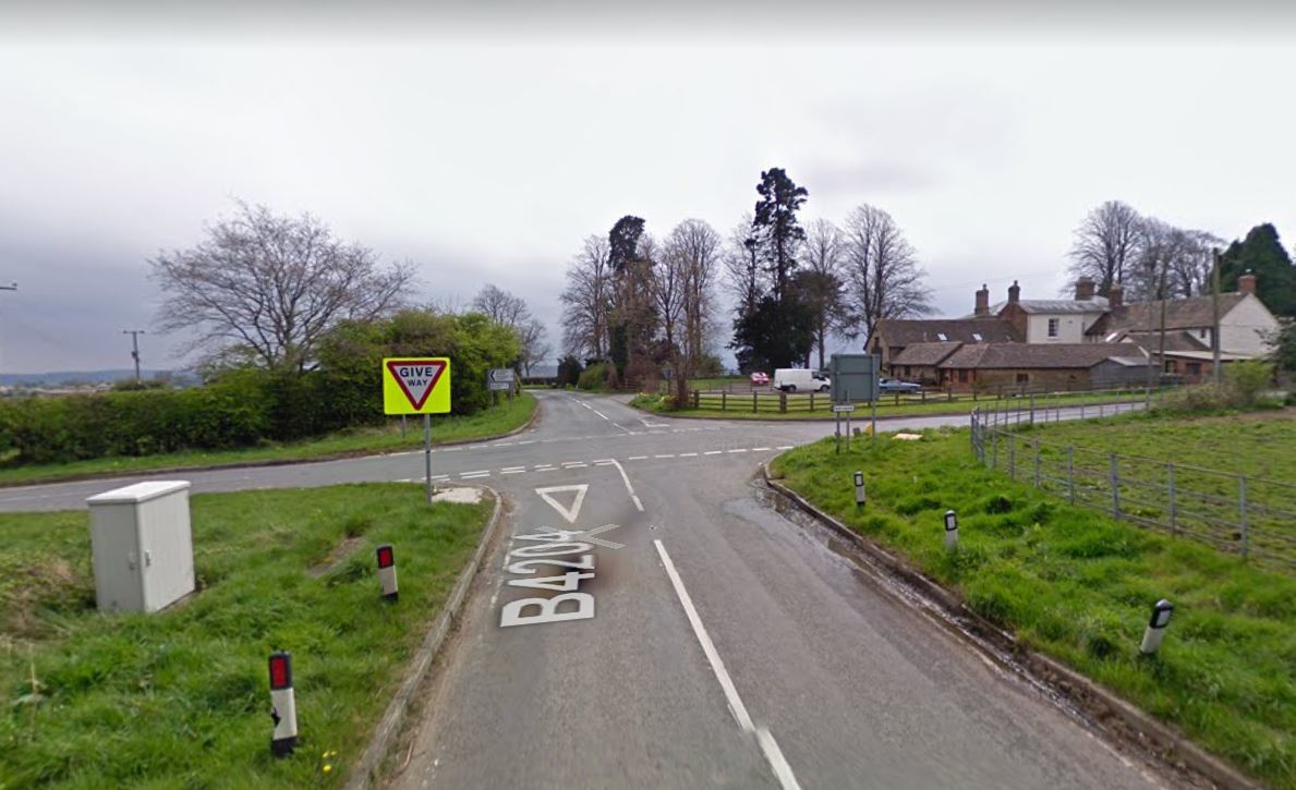 The crossroads in Upper Sapey, near Bromyard, where the B4203 and B4204 meet. Picture: Google Maps