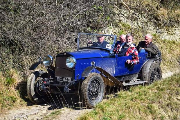 Hereford Times: Enjoying the spring sunshine at the Vintage Sports-Car Club rally at How Caple Court, Herefordshire. Picture: Karen Lynch