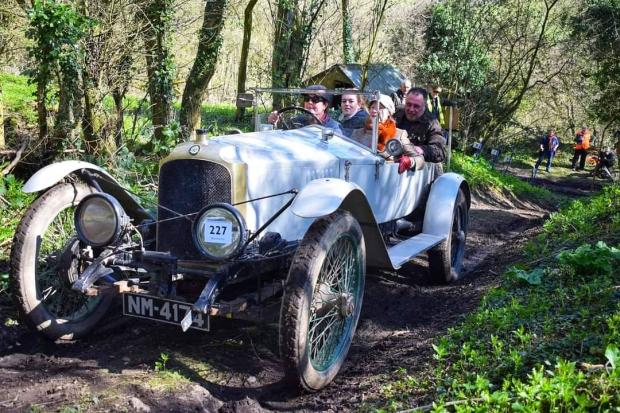 Hereford Times: Competitors enjoy the spring sunshine at the Vintage Sports-Car Club rally at How Caple Court, Herefordshire. Picture: Karen Lynch