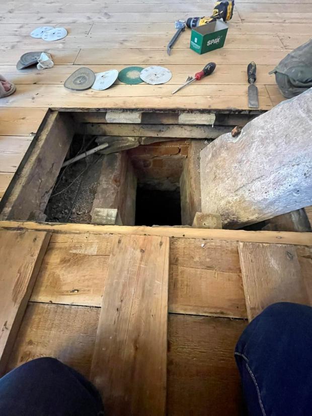 Hereford Times: It was discovered in the morning room under the floorboards. Picture: Glewstone Court 