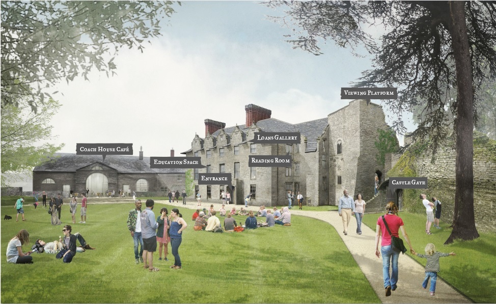 An artists impression of Hay Castle Trusts plans for the building 