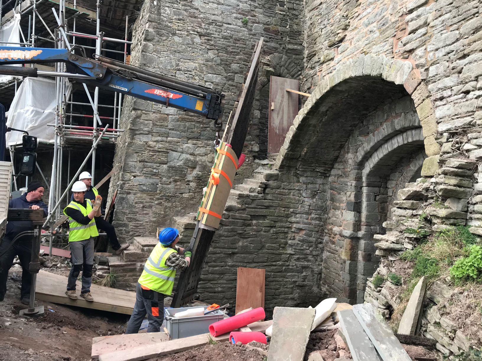 Work has been carried out to various aspects of the castle, including the gates 