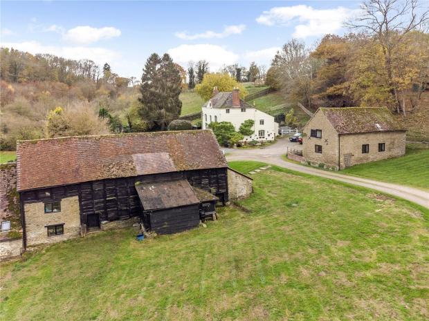 Hereford Times: A six-bed country house in Much Marcle, between Ledbury and Ross-on-Wye is for sale. Picture: Savills/Zoopla