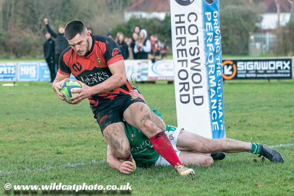Jack Goodwin scored Hereford's only try in their 20-7 defeat to Wolverhampton. Picture: Wildcat Photography