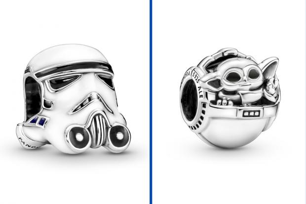 Hereford Times: (left to right) Stormtrooper charm and Grogu and crib charm. Credit: Pandora