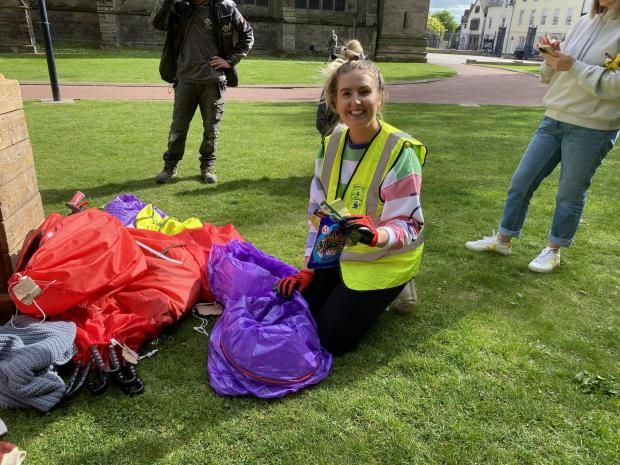 Hereford Times: The litter was separated into waste and recycling