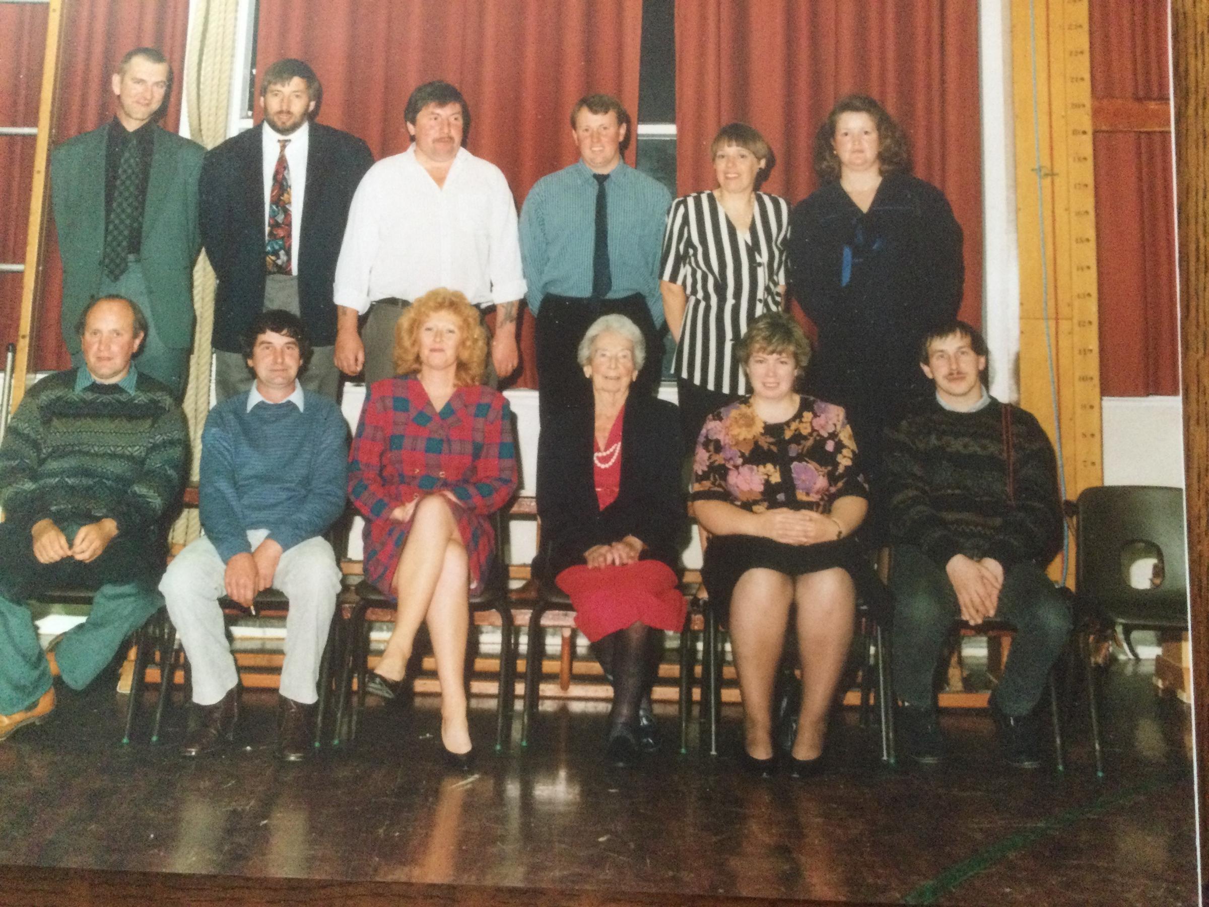 The group at a school reunion in 1993