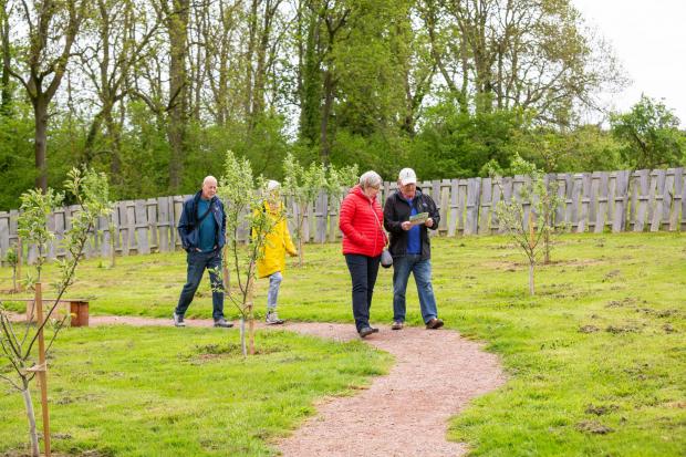 Hereford Times: Visitors walk the new paths at Brockhampton