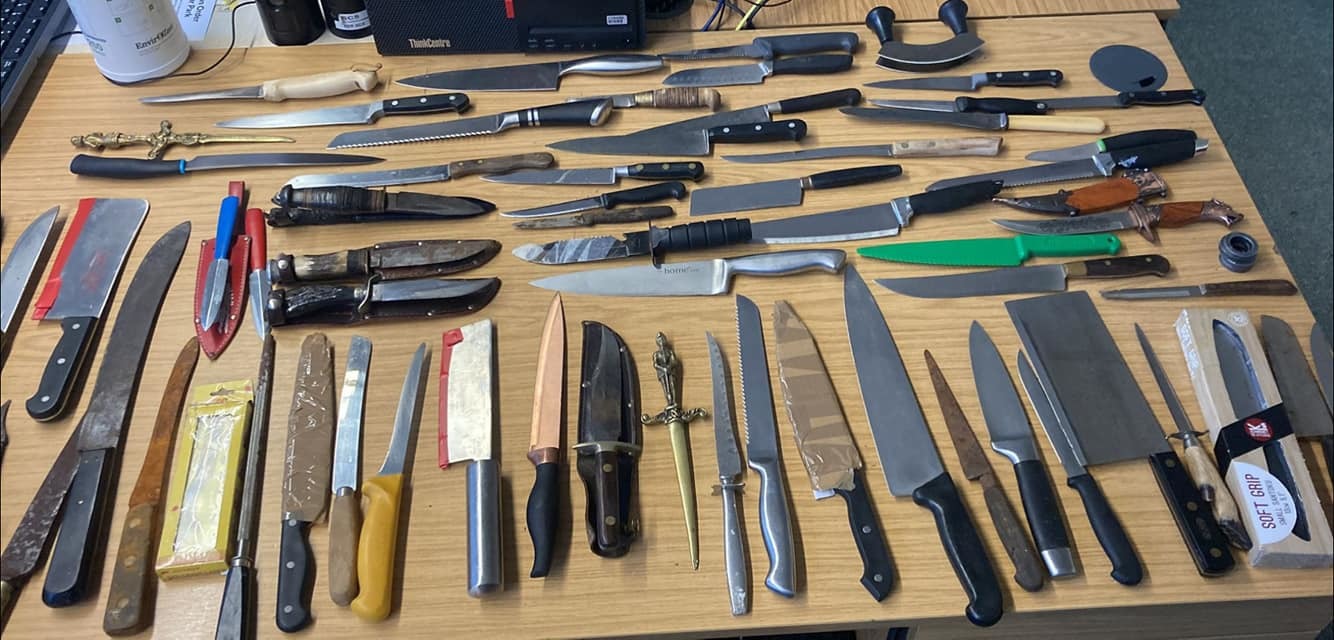More than 120 knives were surrendered at the amnesty point, police say