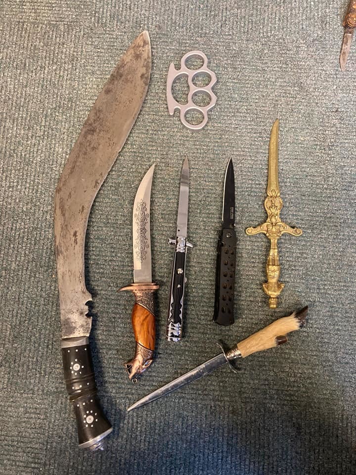 West Mercia Police has shared pictures of knives no longer on the streets of Hereford