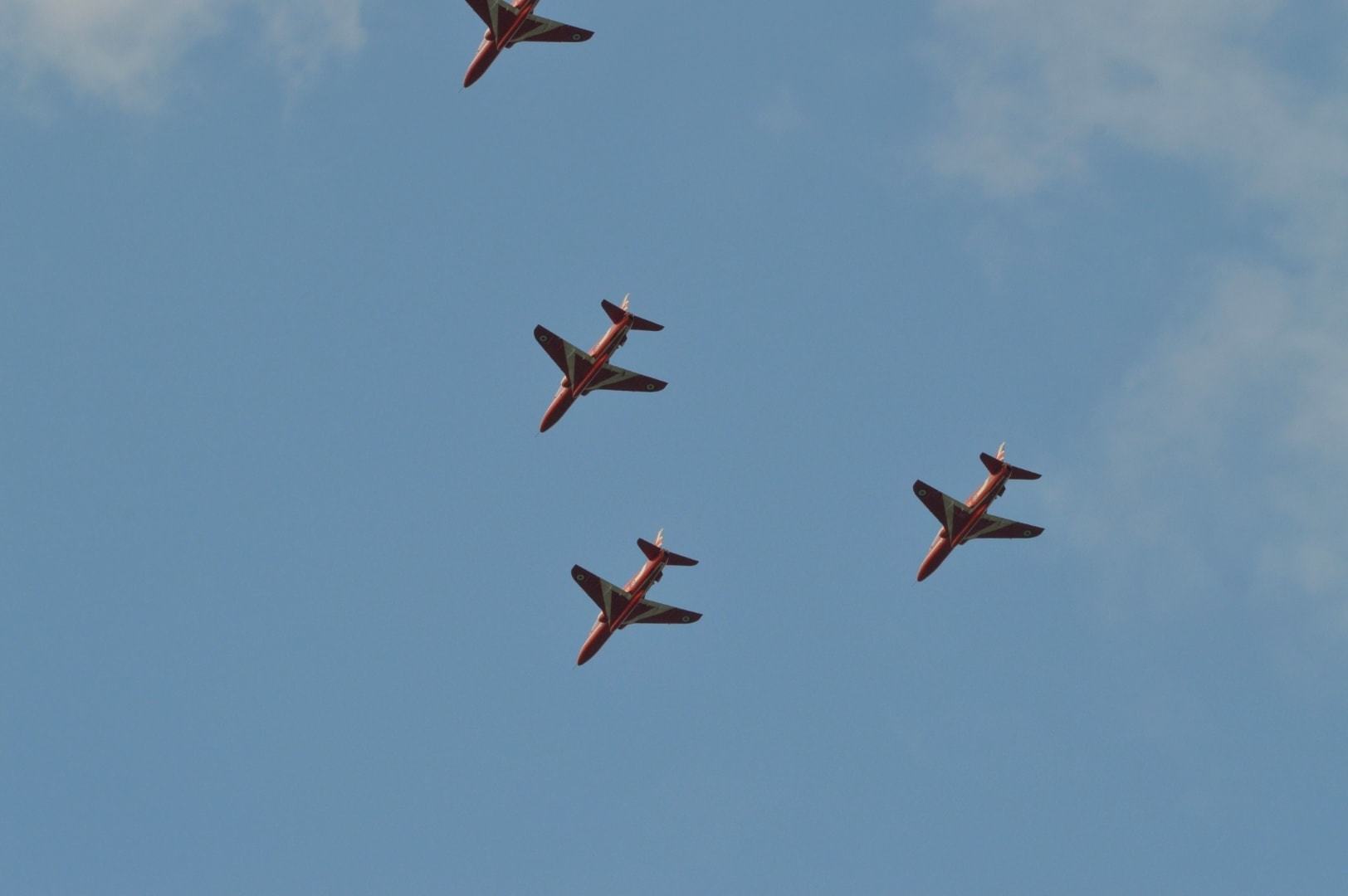 Hereford Times Camera Club member Les Carr took this picture as the Red Arrows flew over Bromyard, Herefordshire