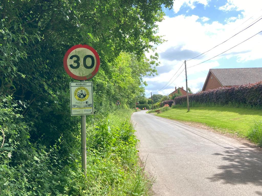 Police officers have been carrying out speed enforcement in Risbury and Bodenham. Picture: West Mercia Police