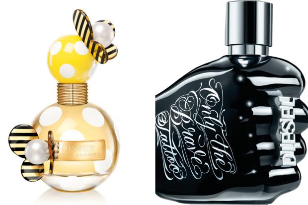 Hereford Times: (Left) Marc Jacobs Honey EDP and (right) Diesel Only the Brave Tattoo EDT (The Perfume Shop/Canva)