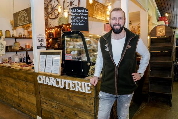 Hereford Times: Matus Vojtek at the Charcuterie stall in Hereford's Buttermarket
