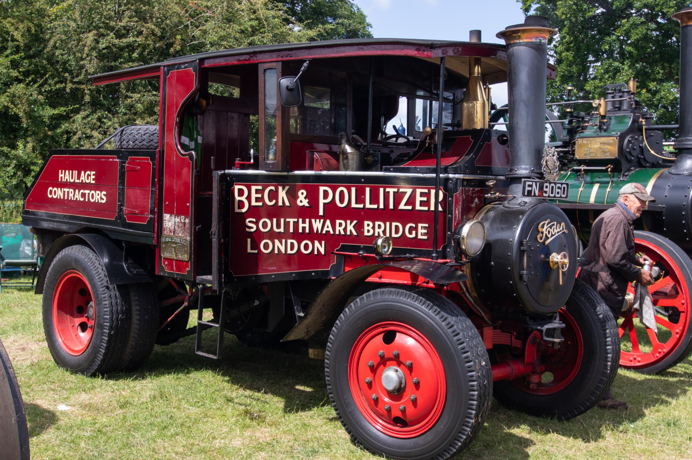 A Foden steam engine, used by London firm Beck and Pollitzer, at the Bromyard Gala 2022. Picture: Sofie Smith