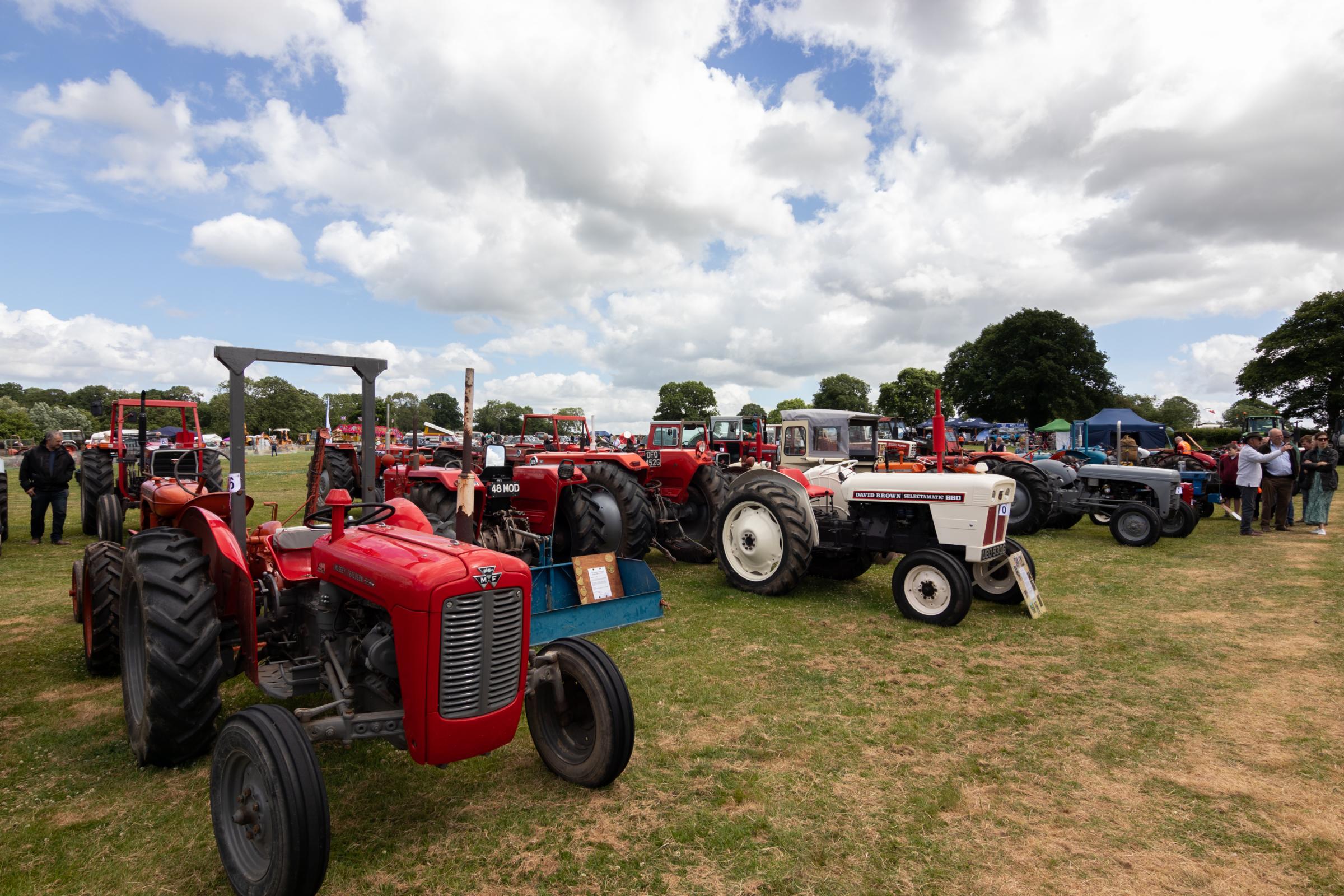 Iconic Massey Ferguson tractors were also at Bromyard Gala 2022 for revellers to look at. Picture: Sofie Smith