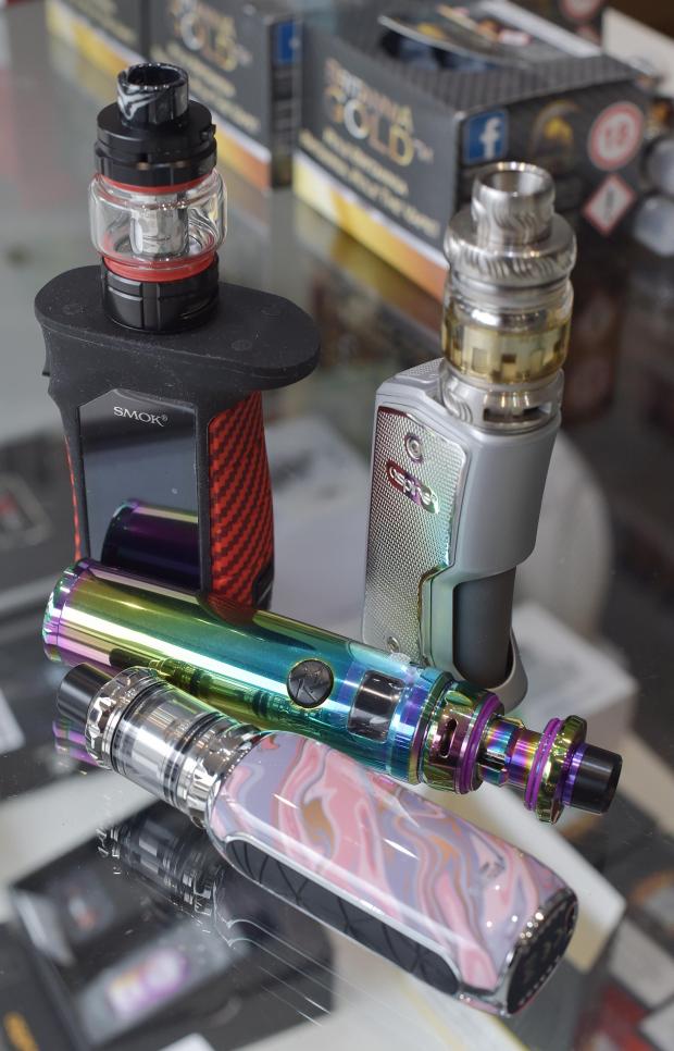 Hereford Times: Products in a vaping shop (Nicholas.T.Ansell/PA)