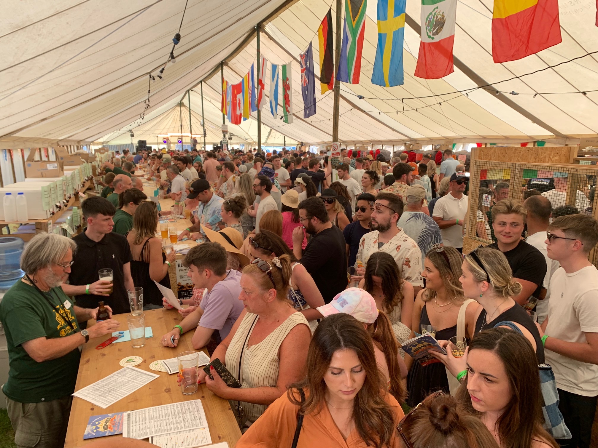 Beer on the Wye 2022. The bars doing a roaring trade on the Saturday. Picture Mark Haslam
