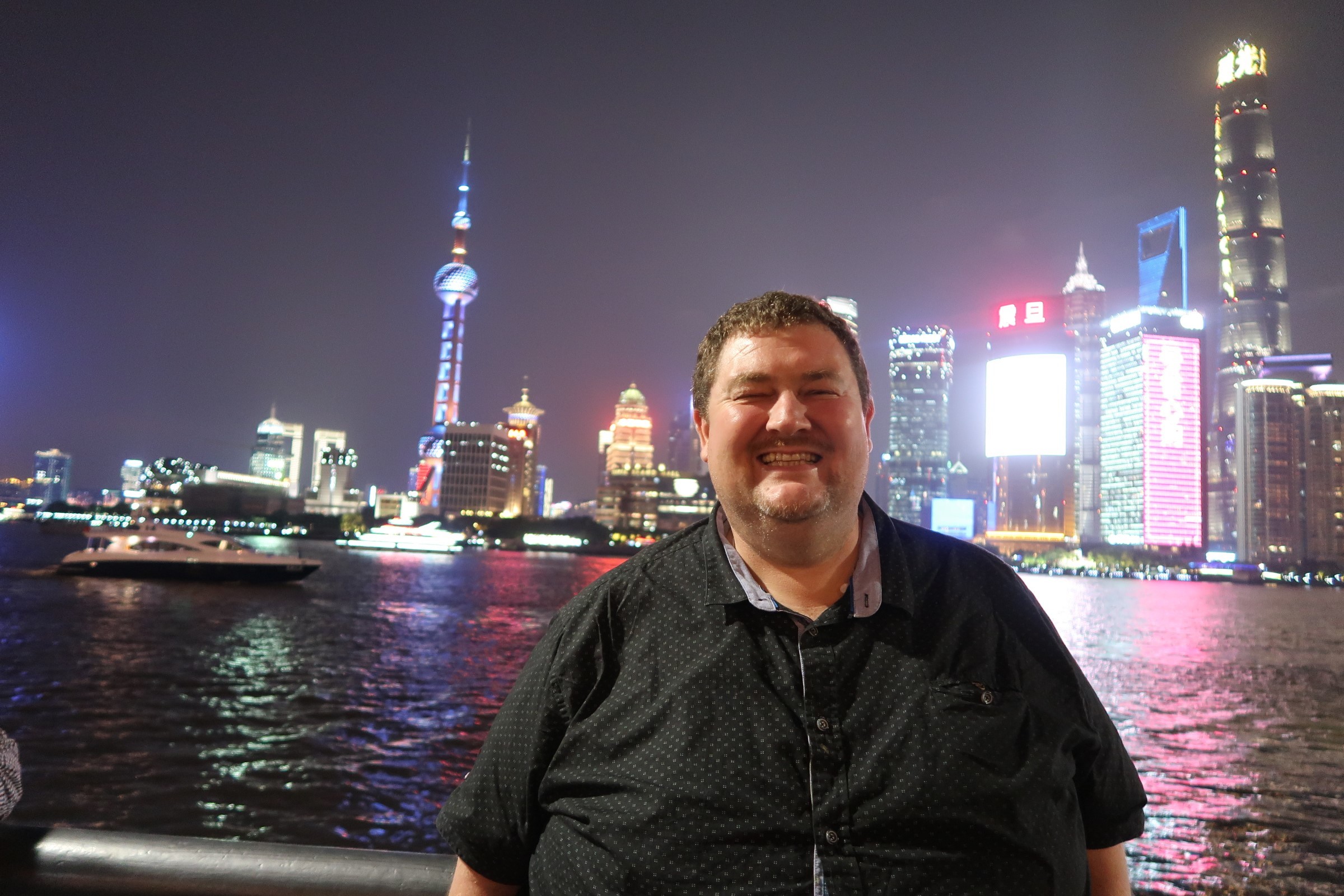 Adrian Scarlett in Shanghai in 2020 before his diet. Picture courtesy of Adrian Scarlett 