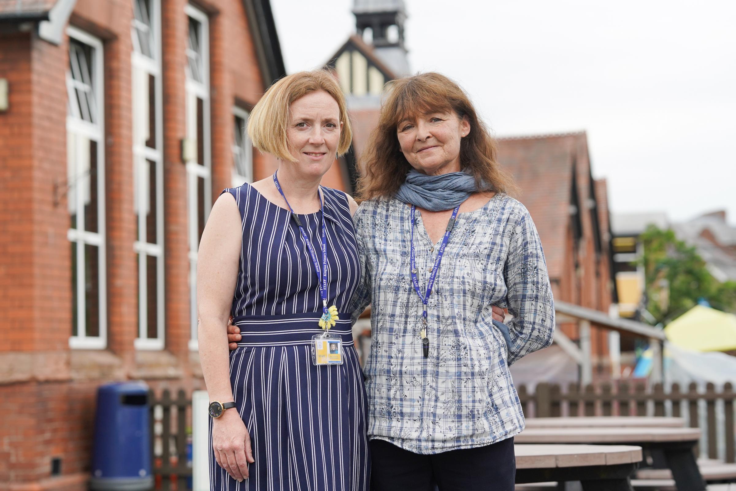 Shared headteachers at Kington Primary School, Emma Bretherton (left) and Anne Phillips.