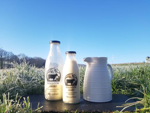 Hereford Times: Wild Cow dairy organic milk from Witcon Farm, which is now sold from a vending machine at Legges of Bromyard 
