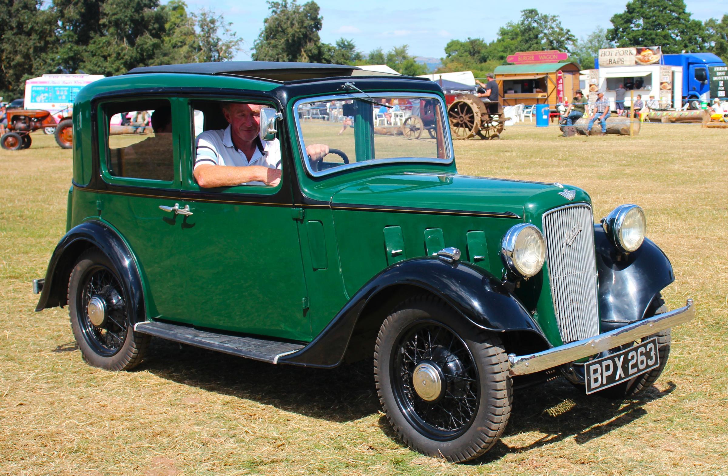 Michael Wozencraft of Lucton with his 1936 Austin 10 Lichfield