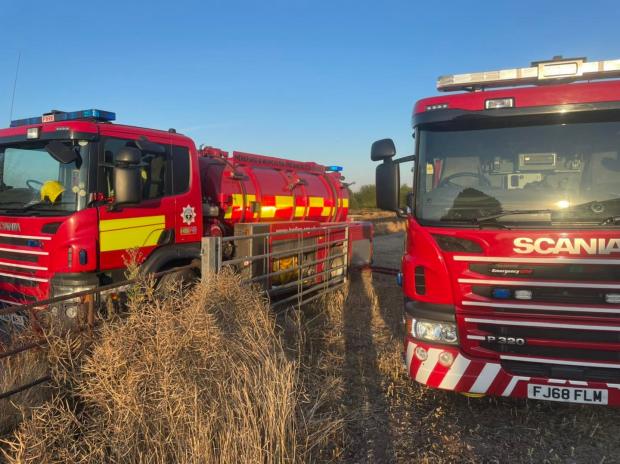 Hereford Times: Crews from Leominster and Kingsland fire stations were called to the scene Picture: Kingsland fire station