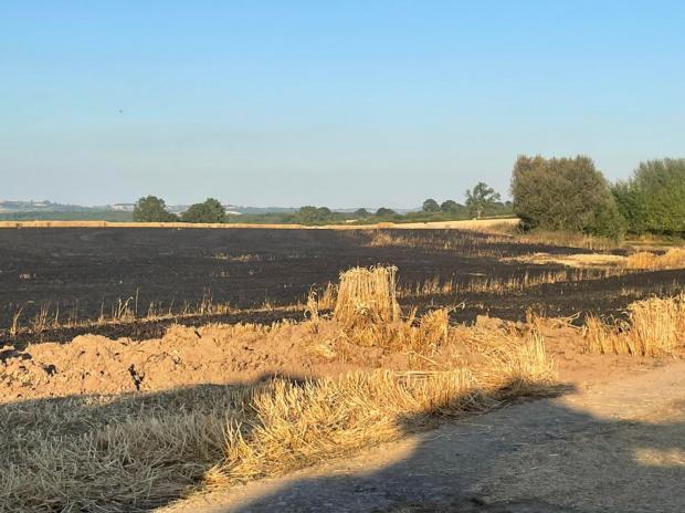 Hereford Times: The field was left black Picture: Kingsland fire station