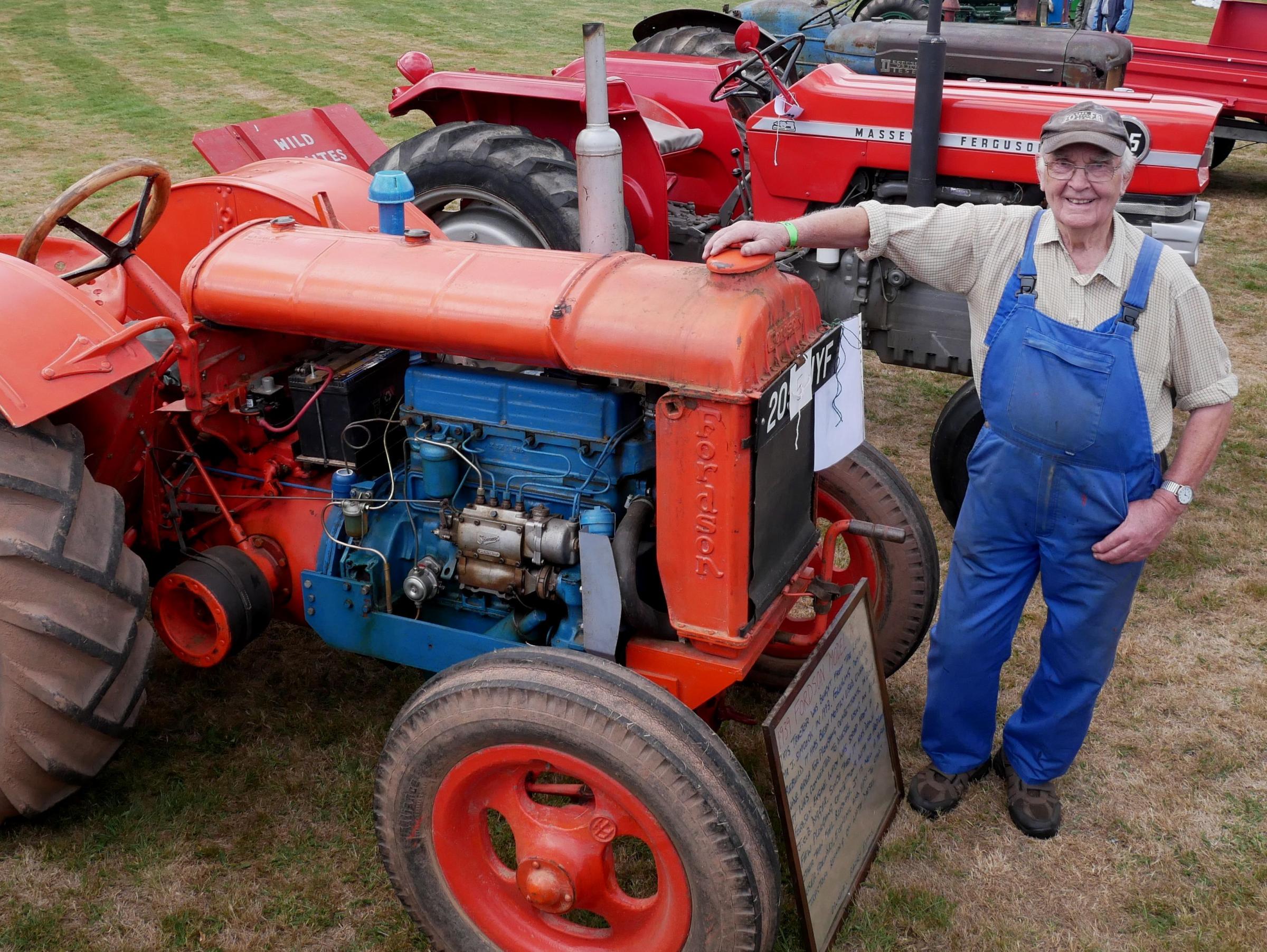 Barry Evans from Kington with his Fordson Model N 1939 vintage tractor. 