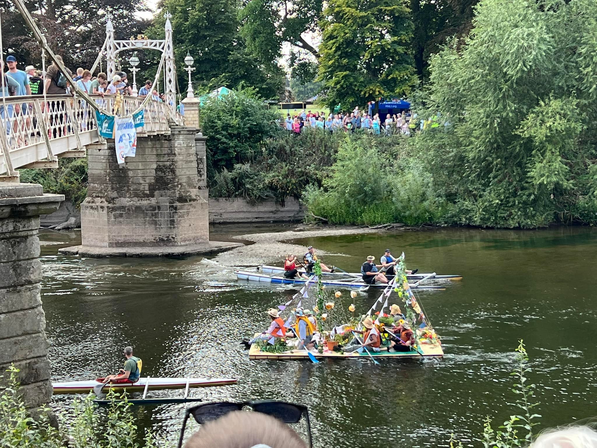 Floats making their way down the river Wye for Hereford River Carnival 2022. Picture: Ron Morris/Hereford Times Camera Club