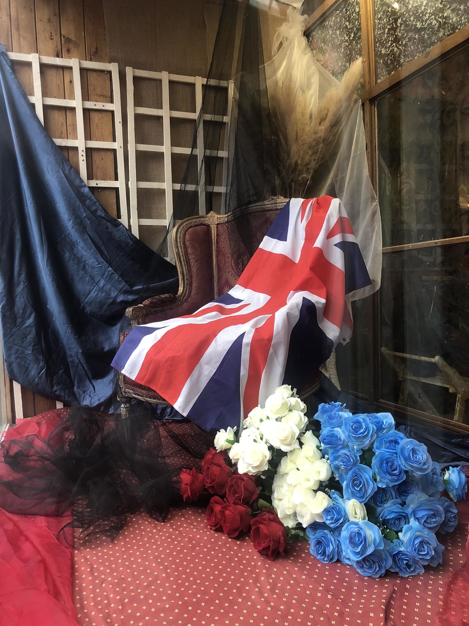 A window display tribute at Bluebells Florist in High Street. Picture Bluebells Florist