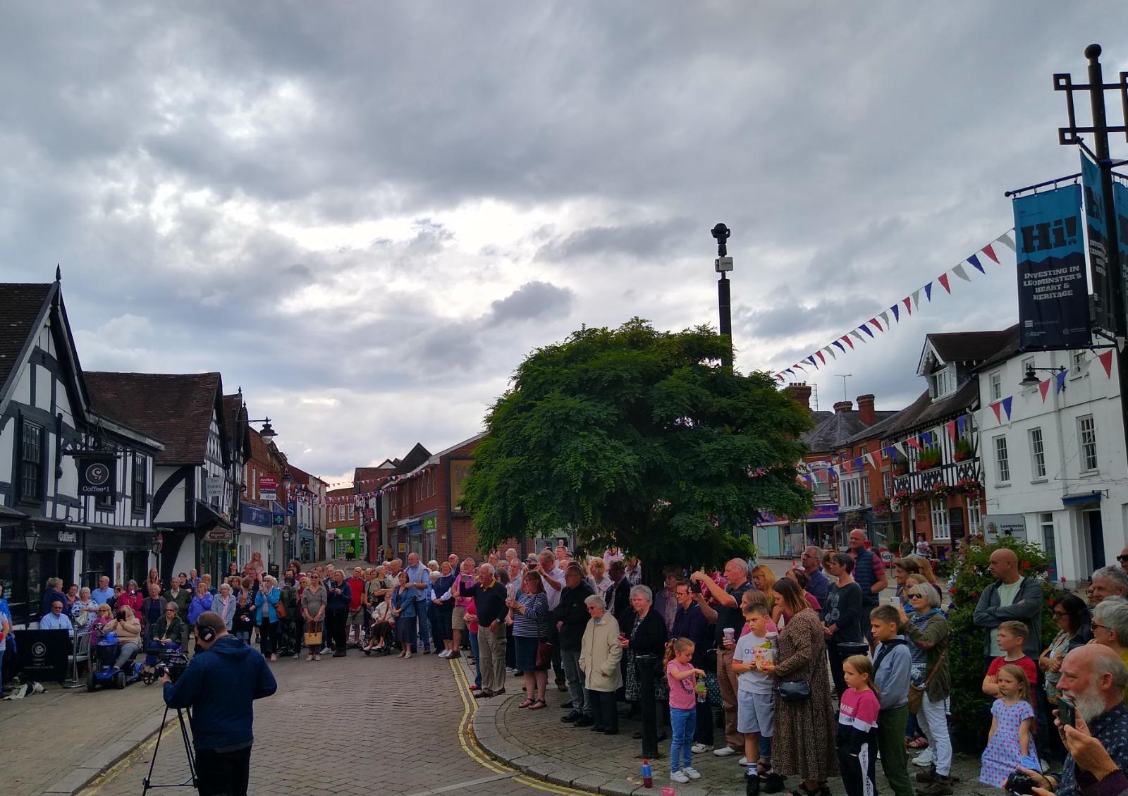 Crowds in Corn Square for the Proclamation. Picture Michael Eden