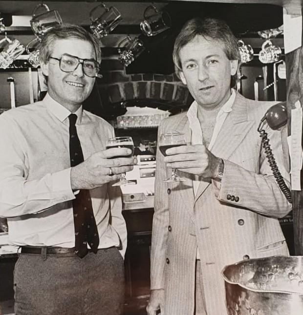 Hereford Times: Len Eden and Greg Surrey at the Royal Oak in Leominster. Picture: Hereford Times