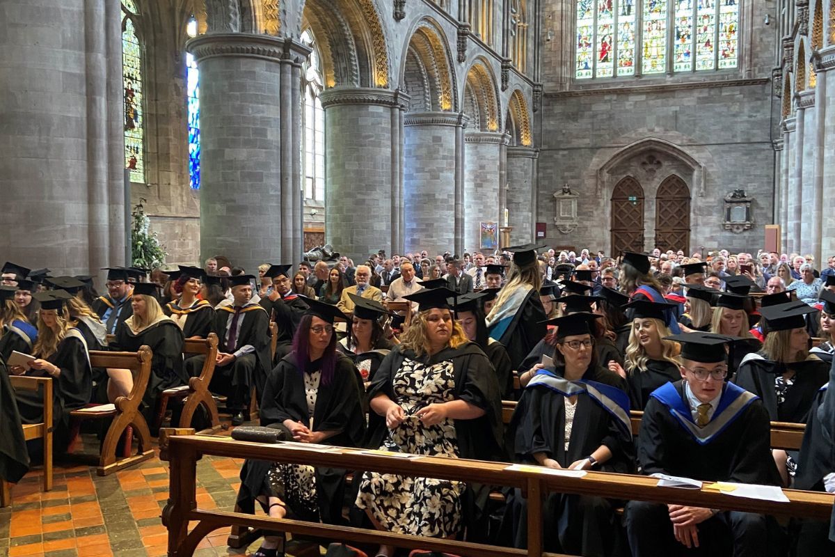 Hereford, Ludlow and North Shropshire College celebrated their graduation in Hereford Cathedral