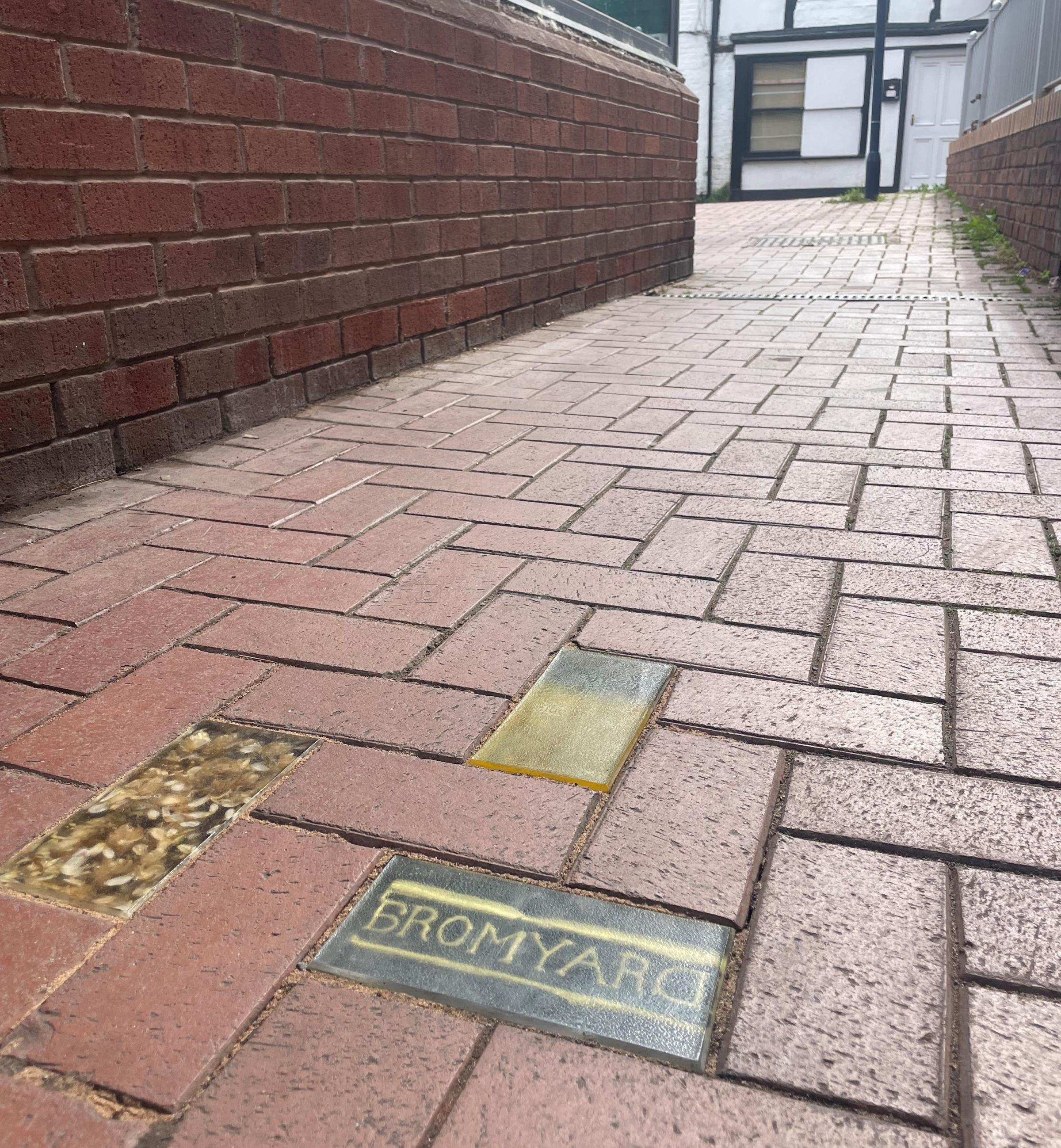 New bricks at the side of the Bromyard Centre in Cruxwell Street, as part of the Destination Bromyard project