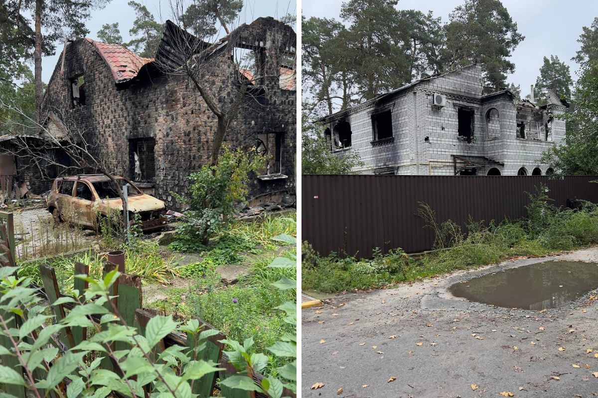 Pointless shelling and destruction of civilian houses in Irpin, Ukraine. Picture: Peter Masters