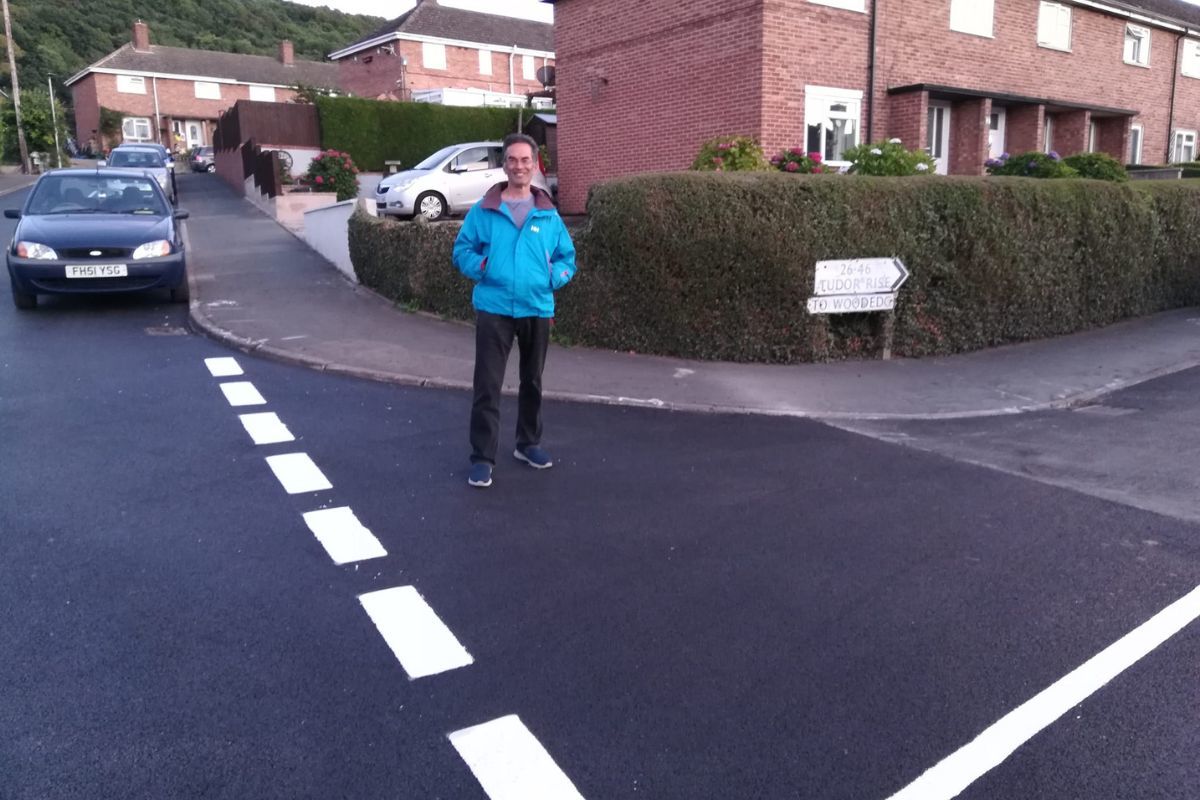 Councillor Paul Symonds of Ross East in the newly resurfaced Tudor Rise. Picture: Paul Symonds