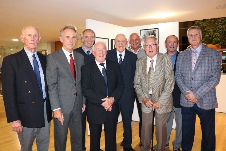 Part of the 1972 side, from left, Peter Isaac, Colin Addison, Billy Tucker, Tony Gough, Ronnie Radford, Ken Mallender, Fred Potter, Brian Owen, Dudley Tyler.